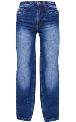 Indigo Straight Leg Denim Jeans