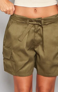 Khaki Baggy 90s Pocket Cargo Shorts