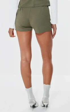 Khaki Soft Tailored Hotpants