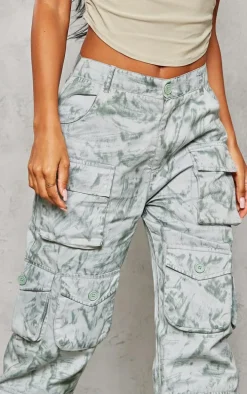 Khaki Vintage Wash Twill Extreme Oversized Cargo's