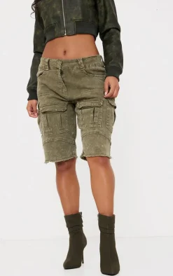 Khaki Woven Point Toe Ruched High Heeled Ankle Boots