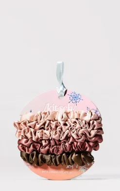 Kitsch Holiday Ultra Petite Scrunchies Set- Terracotta