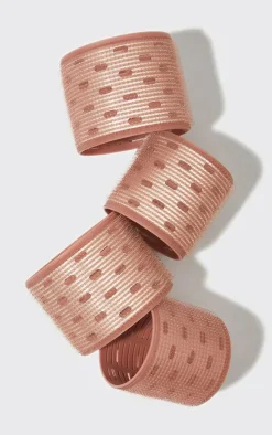 Kitsch Recycled Plastic Extra Large Thermal Hair Rollers 4 Piece Set Terracotta