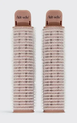 Kitsch Recycled Plastic Volumising Hair Rollers 2 Piece Set Terracotta