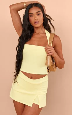 Lemon Ruched Side Detailing Skort