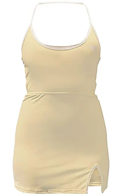 Lemon Strappy Binding Sculpt Tennis Dress