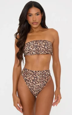 Leopard Bandeau Mix & Match Bikini Top
