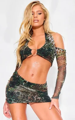 Leopard Print Mini Skirt