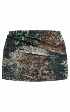 Leopard Print Mini Skirt