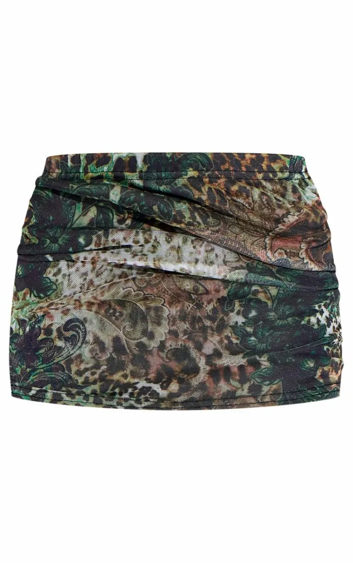 Leopard Print Mini Skirt