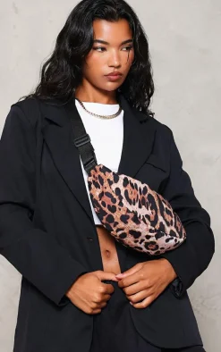 Leopard Print Nylon Simple Cross Body Bag