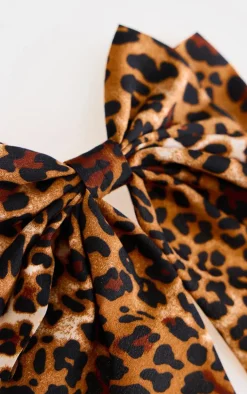 Leopard Print Oversized Bow