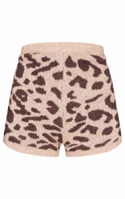 Leopard Soft Knit Mini Hot Pants