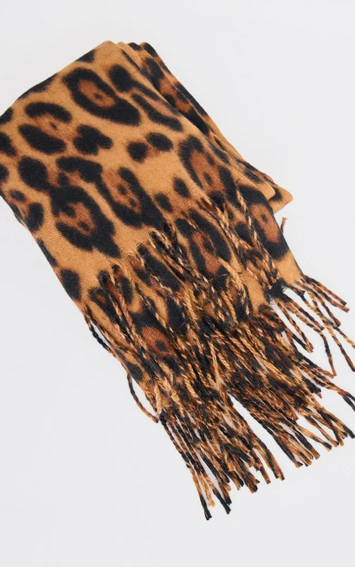 Leopard Tassel Scarf