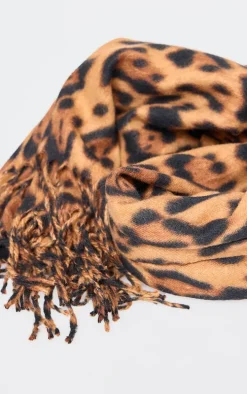 Leopard Tassel Scarf