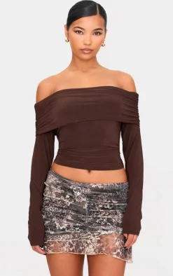 Leopard Textured Mesh Ruched Front Mini Skirt