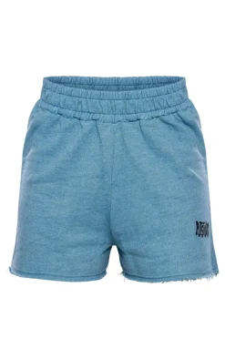 Light Blue Graphic Sweat Shorts
