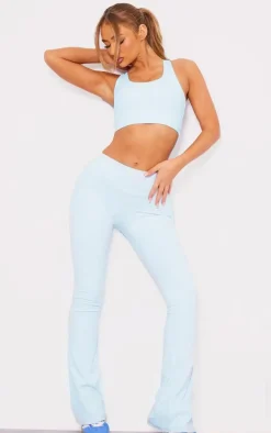 Light Blue Sculpt Double Layer Padded Sports Bra