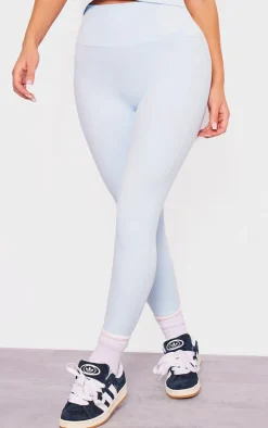 Light Blue Sculpt High Waist Gym Leggings