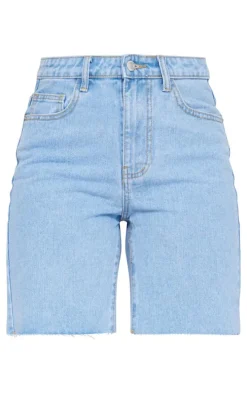 Light Blue Wash Loose Fit Boyfriend Denim Short