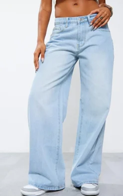 Light Blue Wash Low Rise Boyfriend Jeans