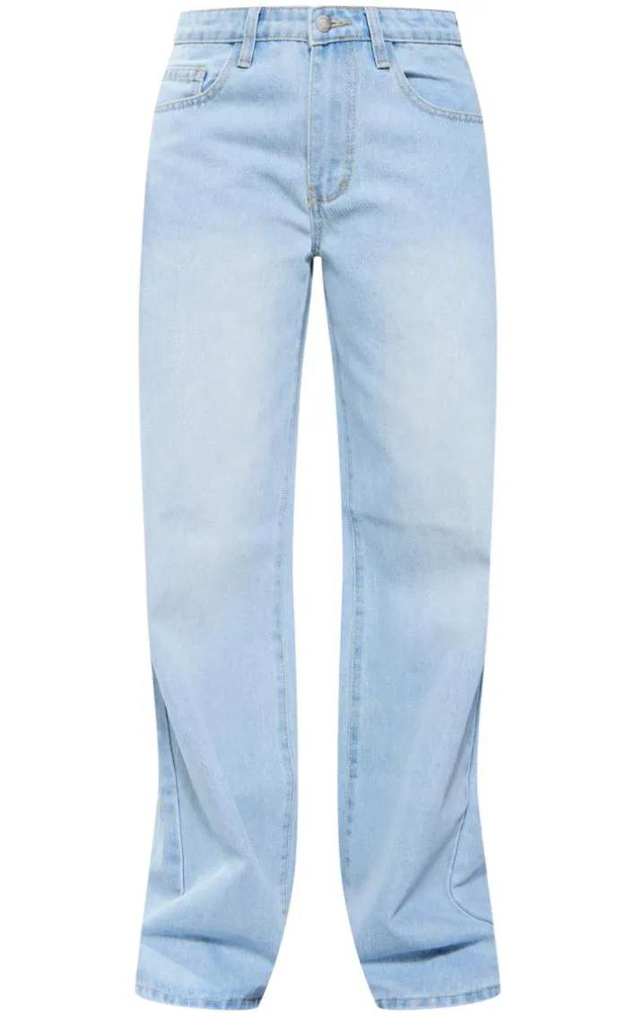 Light Blue Wash Low Rise Boyfriend Jeans