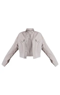 Light Grey Regular Fit Denim Jacket