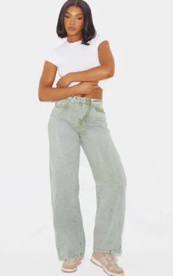 Light Khaki Wash Straight Leg Jean