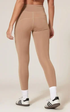 Light Mocha Pocket Detail Sculpt Leggings