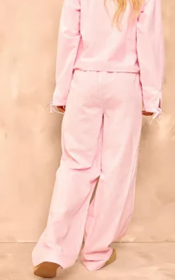 Light Pink Wide Leg Pants