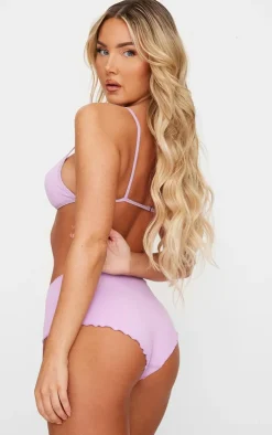 Lilac Bow Detail Triangle Bra