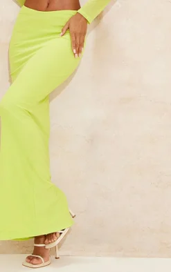 Lime Mesh Low Rise Midaxi Skirt