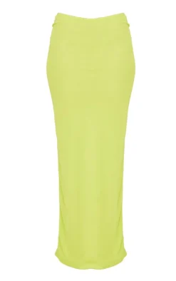 Lime Mesh Low Rise Midaxi Skirt