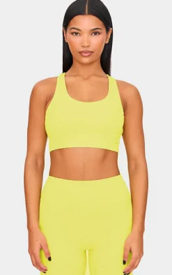 Lime Sculpt Double Layer Padded Sports Bra