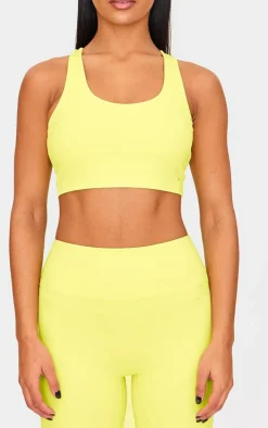 Lime Sculpt Double Layer Padded Sports Bra