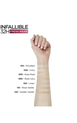 L'Oreal Paris Infallible 32H Fresh Wear Foundation 110 Rose Vanilla