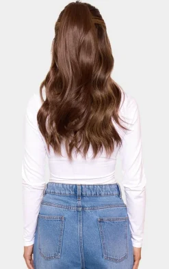 Lullabellz Blow Dry 16"Claw Clip Pony - Chestnut