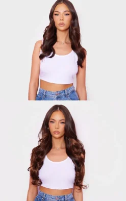 Lullabellz Thick 20` 1 Piece Curly Clip In Hair Extensions Chestnut