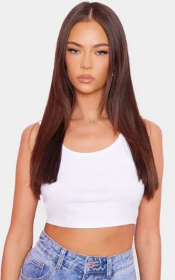 Lullabellz Thick 18` 1 Piece Straight Clip In Hair Extensions Warm Brunette