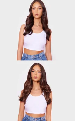 Lullabellz Thick 16` 1 Piece Curly Clip In Hair Extensions Chestnut