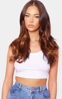 Lullabellz Thick 16` 1 Piece Curly Clip In Hair Extensions Golden Brown