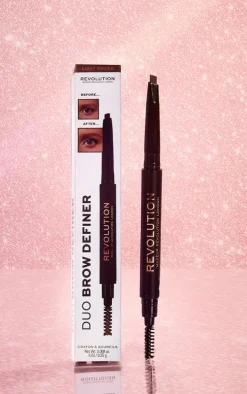 Makeup Revolution Duo Brow Definer Pencil Light Brown