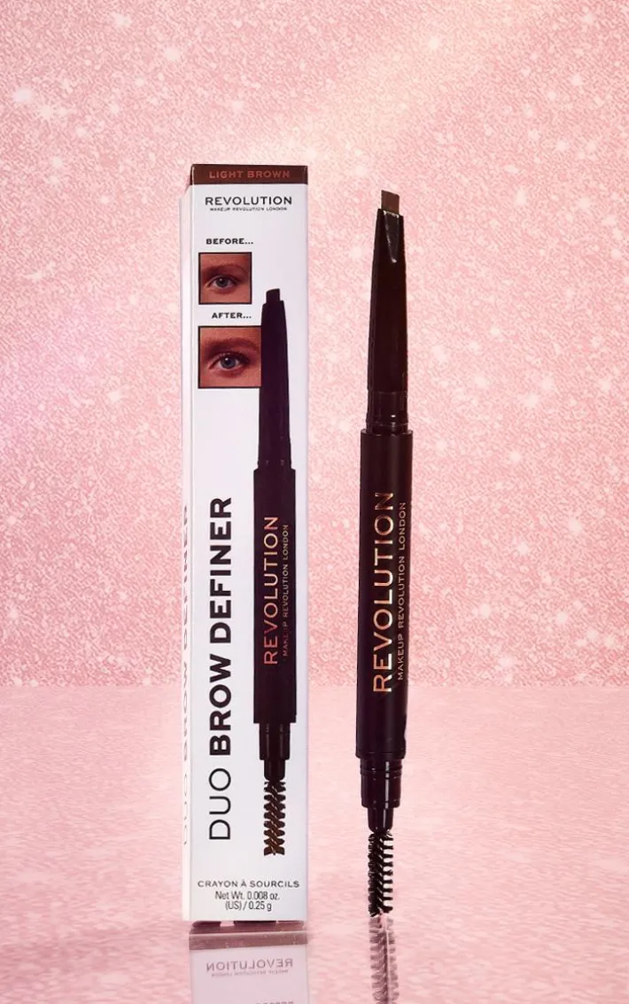 Makeup Revolution Duo Brow Definer Pencil Light Brown