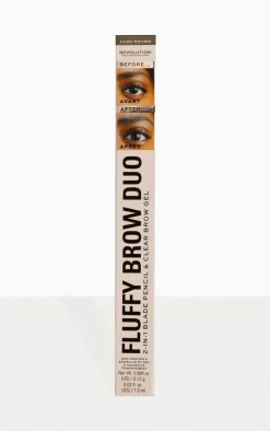Makeup Revolution Fluffy Brow Filter Duo Dark Brown