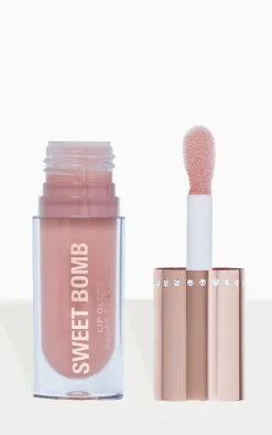 Makeup Revolution Sweet Bomb Lip Gloss Strawberry Swirl Pink