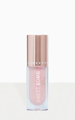 Makeup Revolution Sweet Bomb Lip Gloss Vanilla Ice White Holo