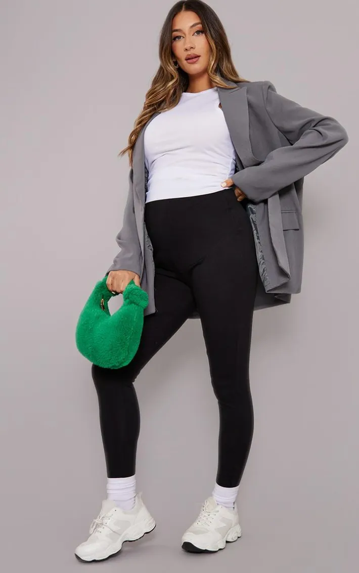 Maternity Basic Black Jersey Leggings