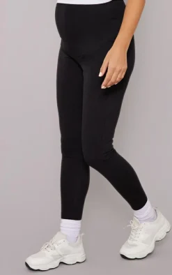 Maternity Basic Black Jersey Leggings