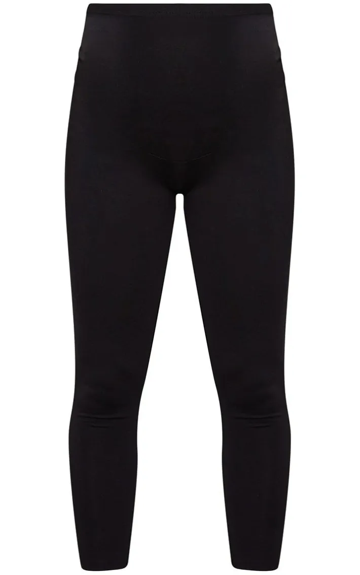 Maternity Basic Black Jersey Leggings