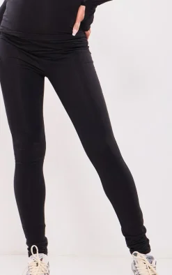 Maternity Black Elasticated Over Bump Leggings